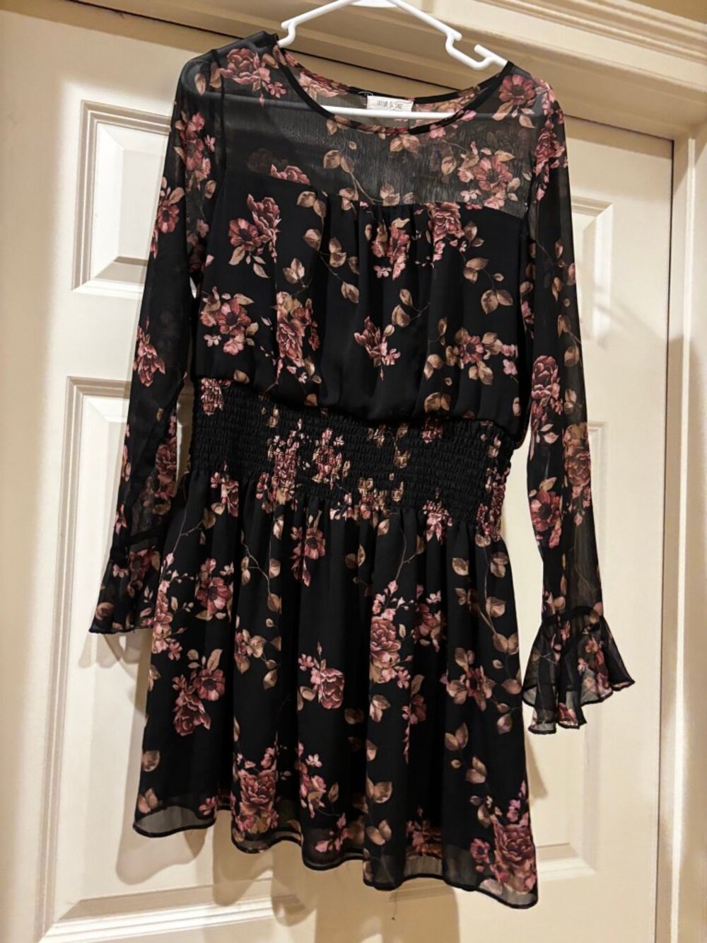 Floral Black Dress